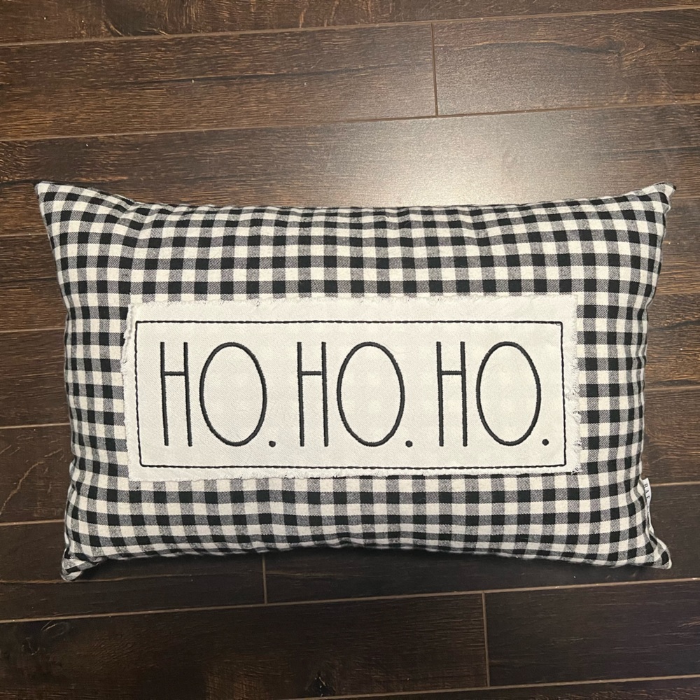 Rae Dunn Ho Ho Ho pillow